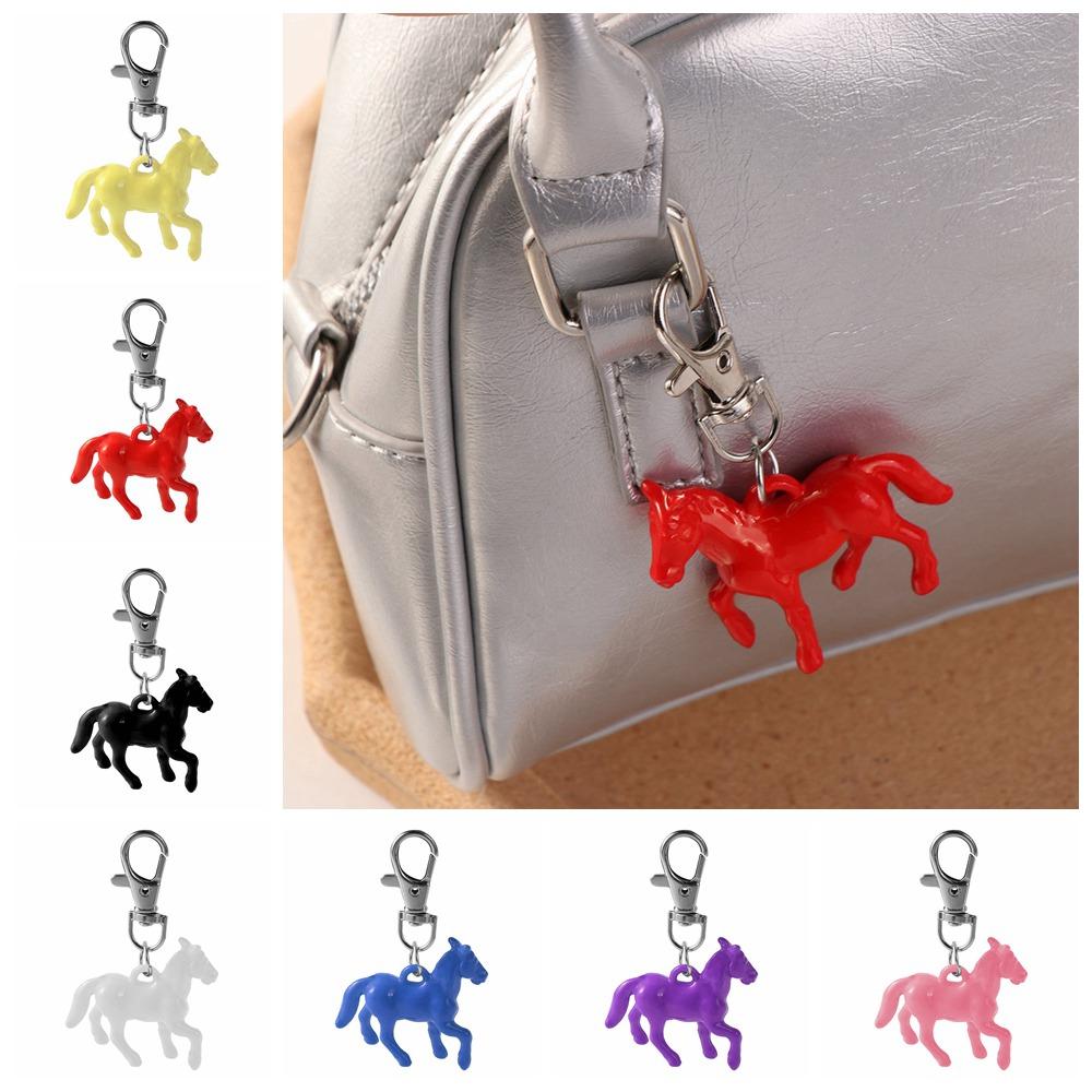 Cartoon Animal Key Ring Mini Zodiac Horse Keychain Backpack Pendant for Women Men