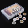 100PCS Clear Coin Holder Capsule Case with Protector Gasket Plastic Storage Box for Collectable Coins Medal Collection Supplies