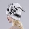 Real Fur Beanies Hat Russia Women Warm Real Rex Rabbit Fur Hats Rabbit Fur Cap Elastic Knitted