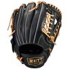 ZETT Youth Baseball Soft B Size BJGB74550F Glove, Steer, All-Around, Black/Pastel (1932), LL,
