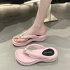 Модная обувь Тапочки Мягкие шлепанцы на платформе Резиновые шлепанцы Модные с бусинами Комфортные Летние Гавайские Роскошные Повседневные Досуг Резиновые Ф