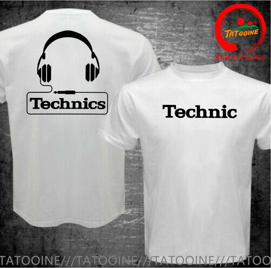 Technics Headphone Print T Shirts Unisex Disco DJ Party House Detroid Harajuku Fashion T Shirt Oversized T-shirt Trendy DJ Tee Tops