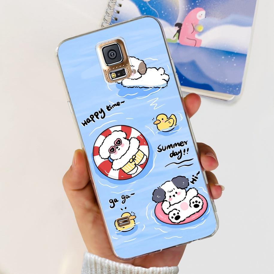 Чехол для Samsung Galaxy S5 G900F G900I i9600 S 5 Задняя крышка Крутой Рисованный Мягкий Силикон Прозрачный Чехол для Телефона Для Samsung S5 Neo Coque