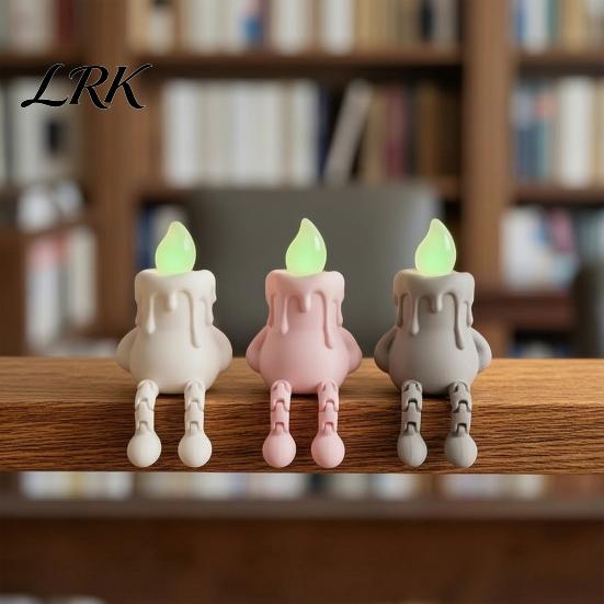 3D Креативные Хэллоуинские Подарки Печатная Фигурка Свечи, Жуткий Декор Светящийся в Темноте с Подвижными Сочленениями Фигурок, Настольное Украшение Множество Цветов,