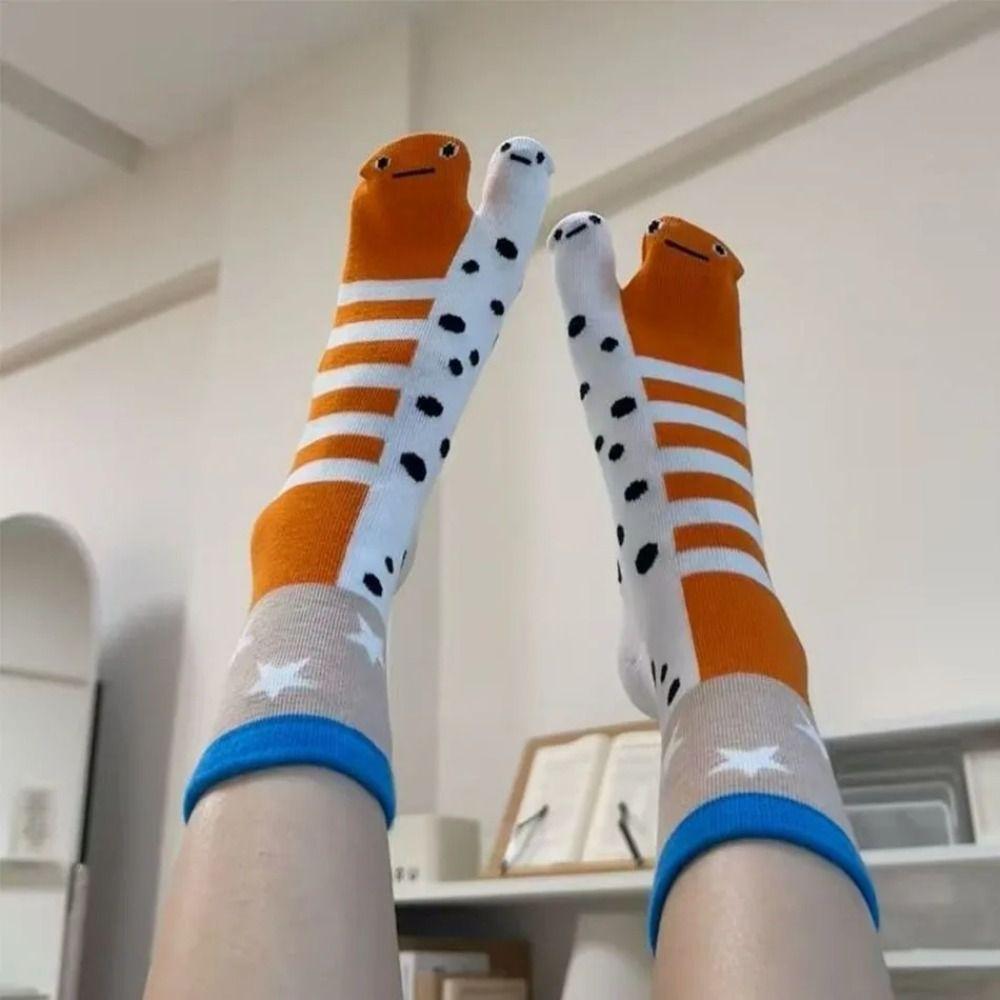 1pair Breathable Short Socks Casual Fish Pattern Socks Fashion Tabi Socks Daily Wear