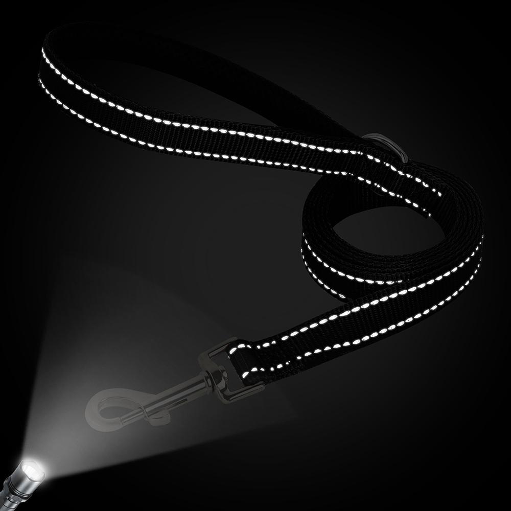 150 см светоотражающий поводок для собак 5 футов нейлоновая сетка поводки для бега и прогулок для домашних животных ремень для маленьких средних больших собак щенок питбуля веревочный ремень