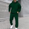 Men's Solid Colour Hooded Long Sleeve Sweatshirt Home Trousers Running Suit