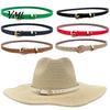 Replacement Hat Band Faux Leather Fedora Hatband, 0.39" Width Cowboy Band, 27 Detachable Inch Adjustable for Women Men Panama Cowgirl Hats Top