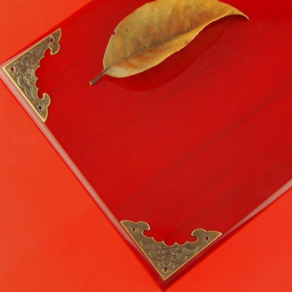 Wooden Box Jewelry Box Flower Pattern Corner Foot Corner Brackets Protect Cover Corner Protector