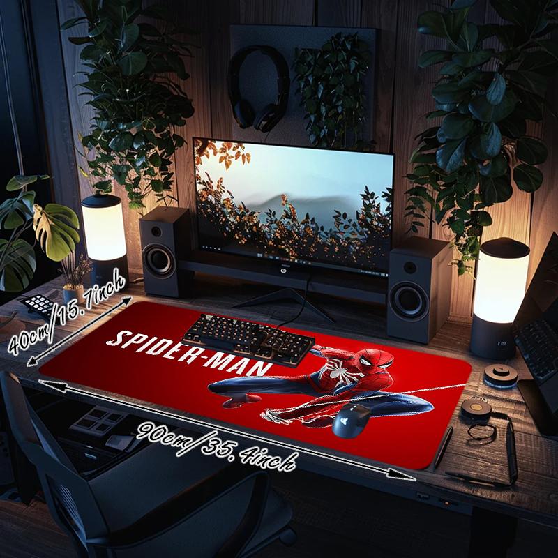1Pc Spiderman Hero Gaming Mouse Pad Keyboard Desk Mat Non-slip Rubber Lock Edge Waterproof Computer Mousepad for Office Home Decor Y1564