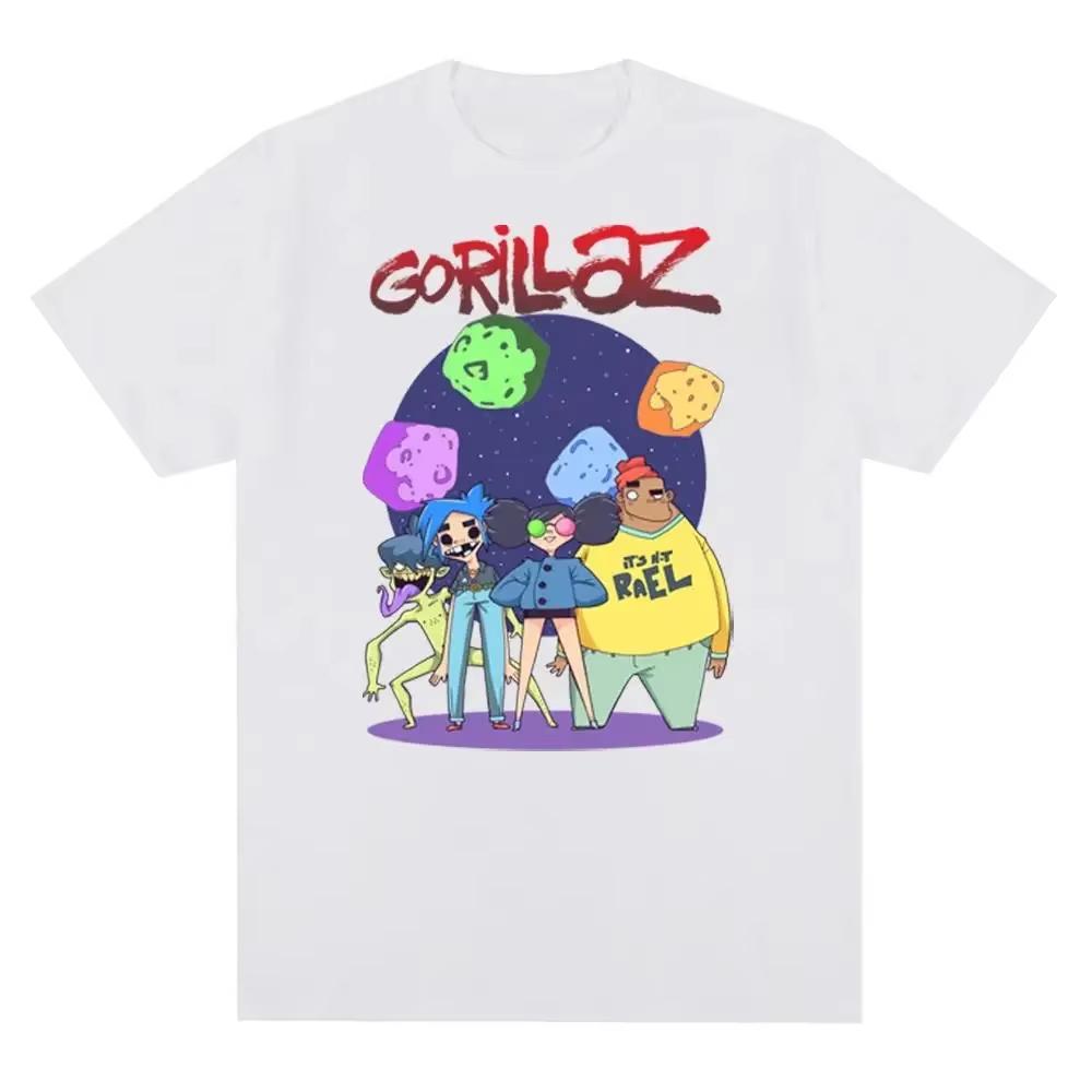Music Band Gorillazs Punk Rock Tshirt Cotton Graphic Tee Unisex Unisex Summer Streetwear