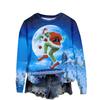 Women's Fashion Christmas Printed Long Sleeve Loose Round Neck Sweatshirt Top
