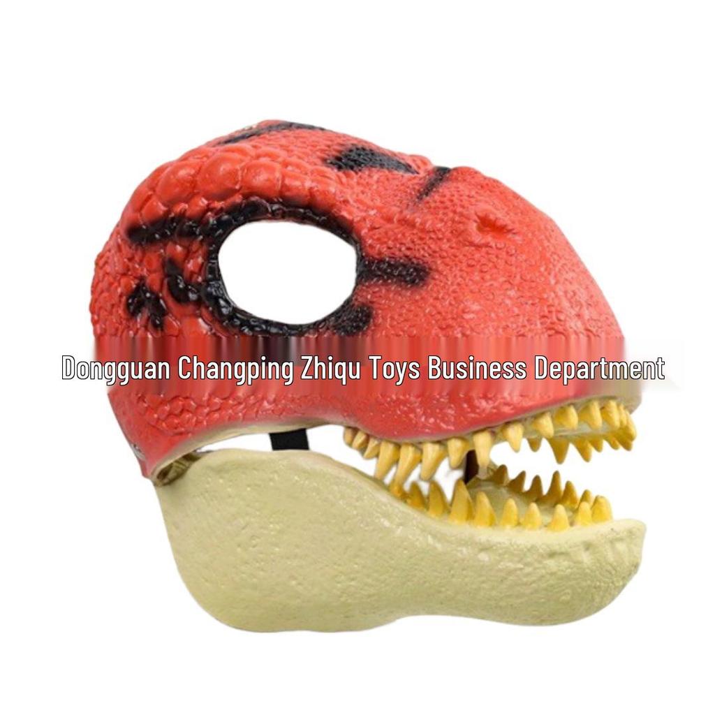 Movable-Mouth Cute Tyrannosaurus Dinosaur Mask for Halloween & Christmas