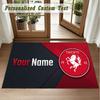 Crystal Velvet Square Rug Custom NameFC Twente Pattern Non Slip Home Floor Decor Rug