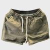 Men's Trendy Camouflage Running Shorts - Elastic Waist, Loose-Fit, Three-Quarter Length