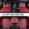Car Floor Mats For VW T ROC ~2022 AUTO DropShipping Center Interior Accessories Leather Carpets Rugs Foot