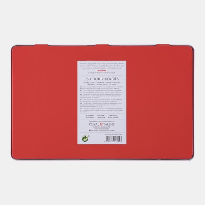 Crayons de couleur - BRUYNZEEL - Expression - Tui en métal - 36 pièces - Multicolore