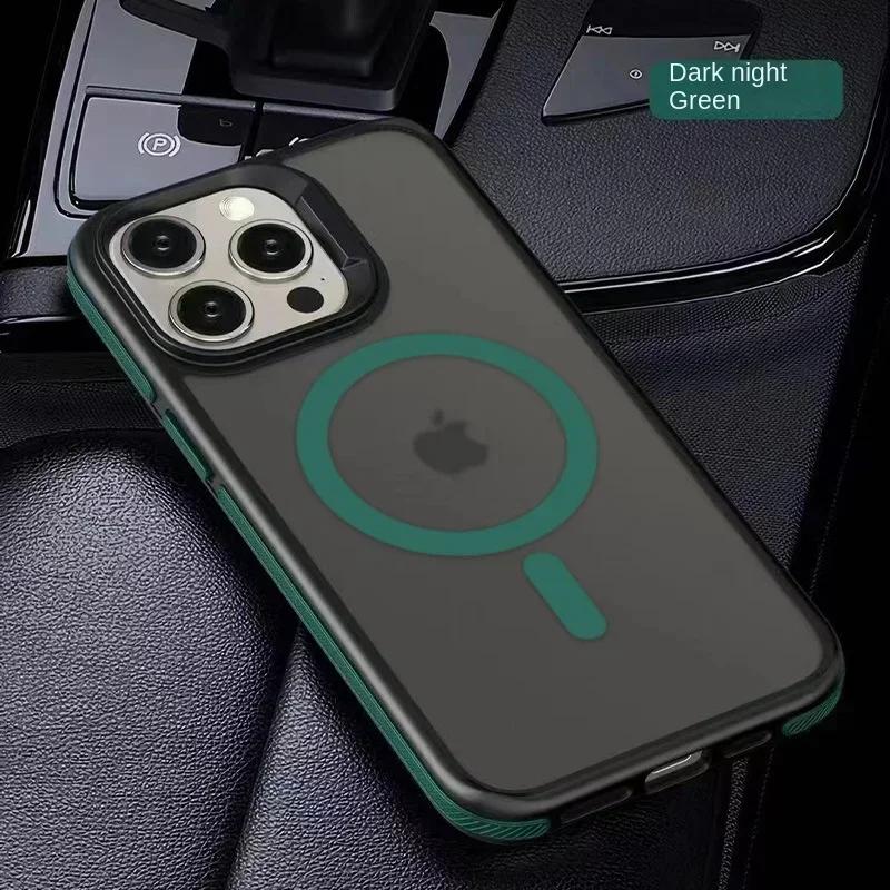 Чехол для iPhone 16 Pro max, роскошный цветной чехол Magsafe для iPhone 15 14 13 12 11 Pro Max Plus, полупрозрачный магнитный чехол