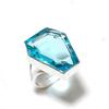 Swiss Blue Topaz Handmade 925 Sterling Silver Jewelry Ring Size 7 c9Y24