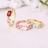Tancise Classic 925 Sterling Silver 4*6 Pink Quartz Ring Ladies Jewelry Wedding Promise Party Gift