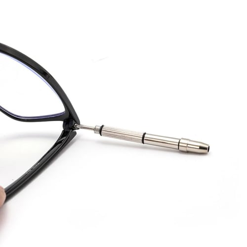 Mikankawa 4-in-1 Precision Eyeglass Screwdriver, Set of 2, for Adjusting Screws In Eyeglasses, Compatible with 2.6mm/2.4mm Hex, 1.7mm Minus, and 1.7mm