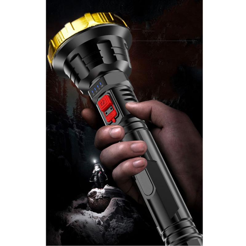 Super Bright Tactical Rechargeable Led Flashlight With Built-In Battery
