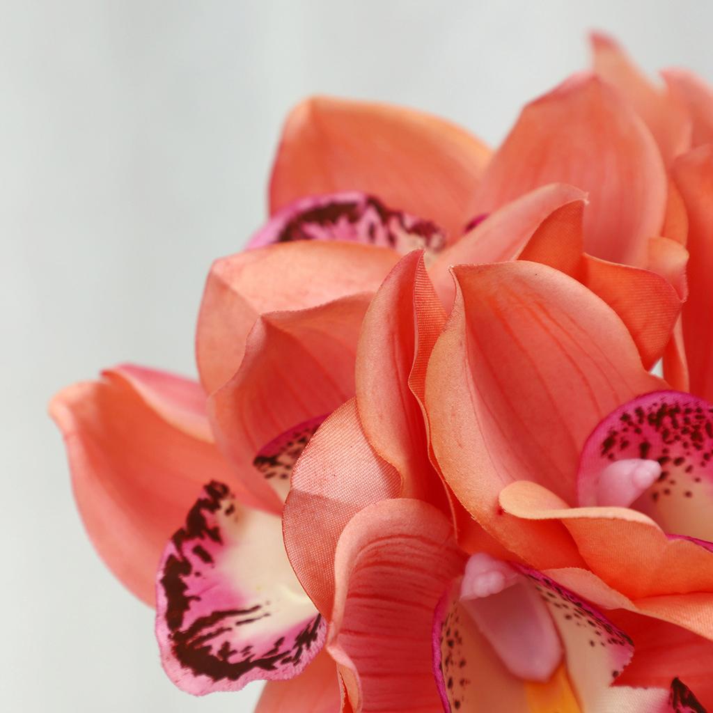 Moisturizing Cymbidium Bundle Home Interior Decoration Ornament Fake Flower Bonsai Feel Phalaenopsis