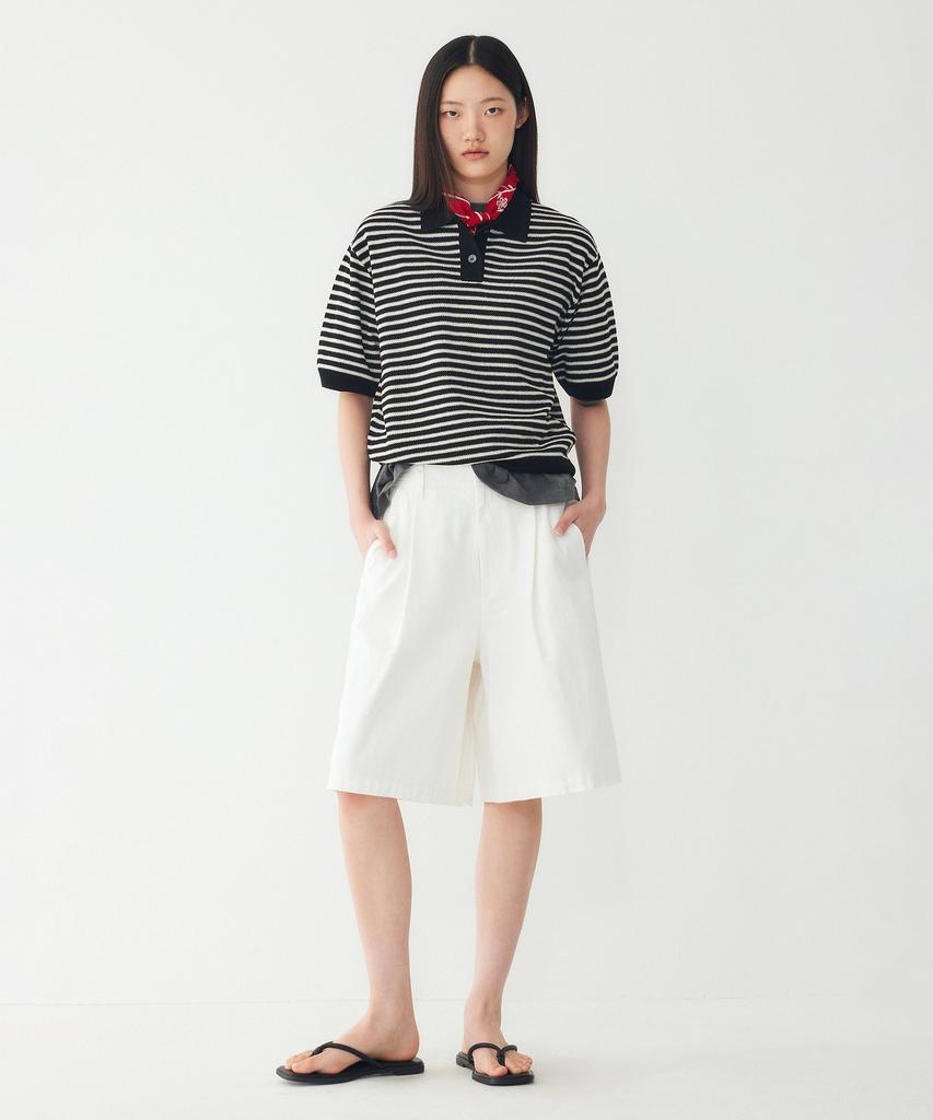 STUDIO TOMBOY Striped Collar Pullover_Black 9176352971