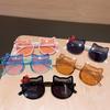 New Korean Style Cat Shape Children's Cute Cartoon Sunglasses Kids Anti UV Eyewear Round Colourful Sunglass