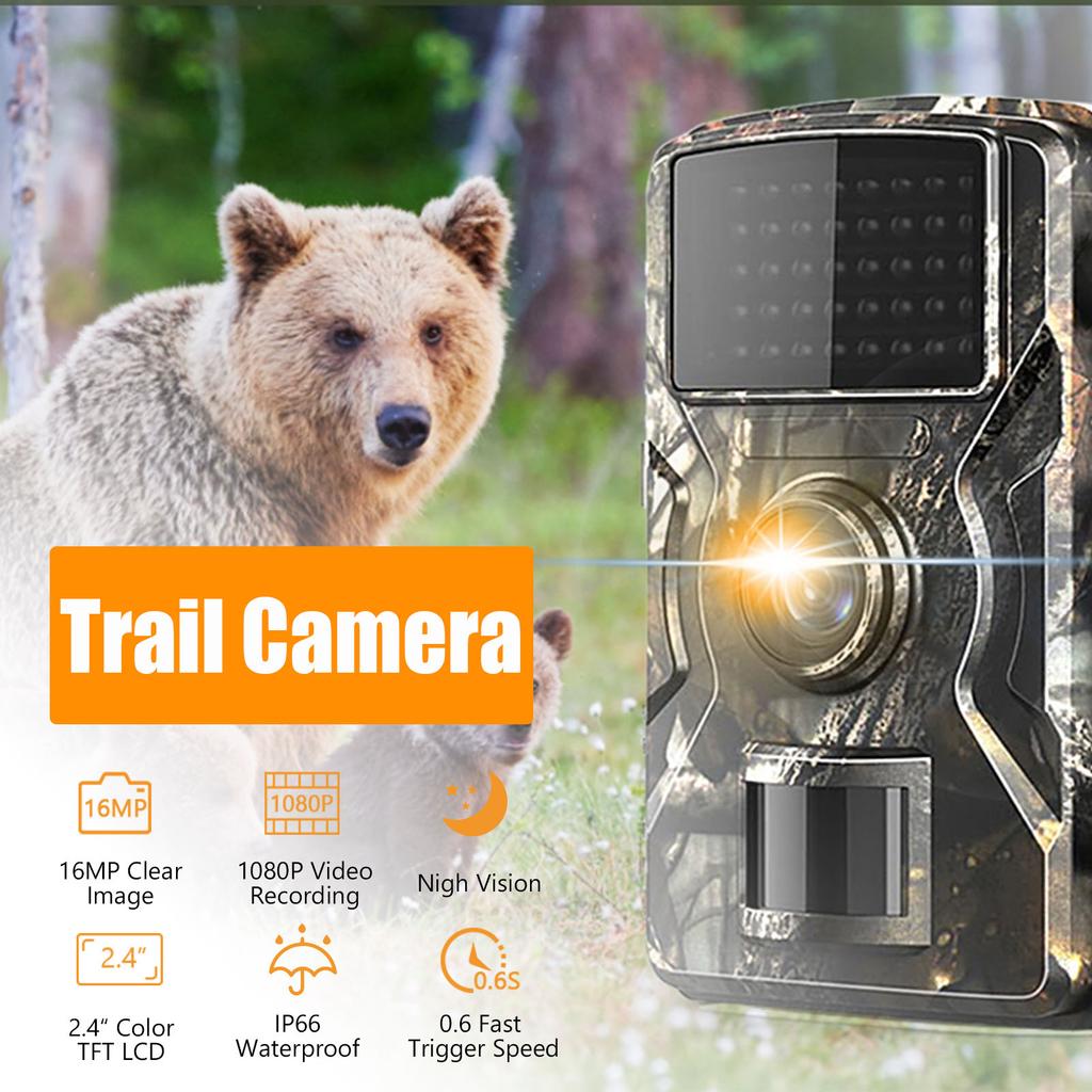 1080P Trail Game Hunting Camera With IR Night Vision, Motion Detection, IP66 Waterproof, 0.6S