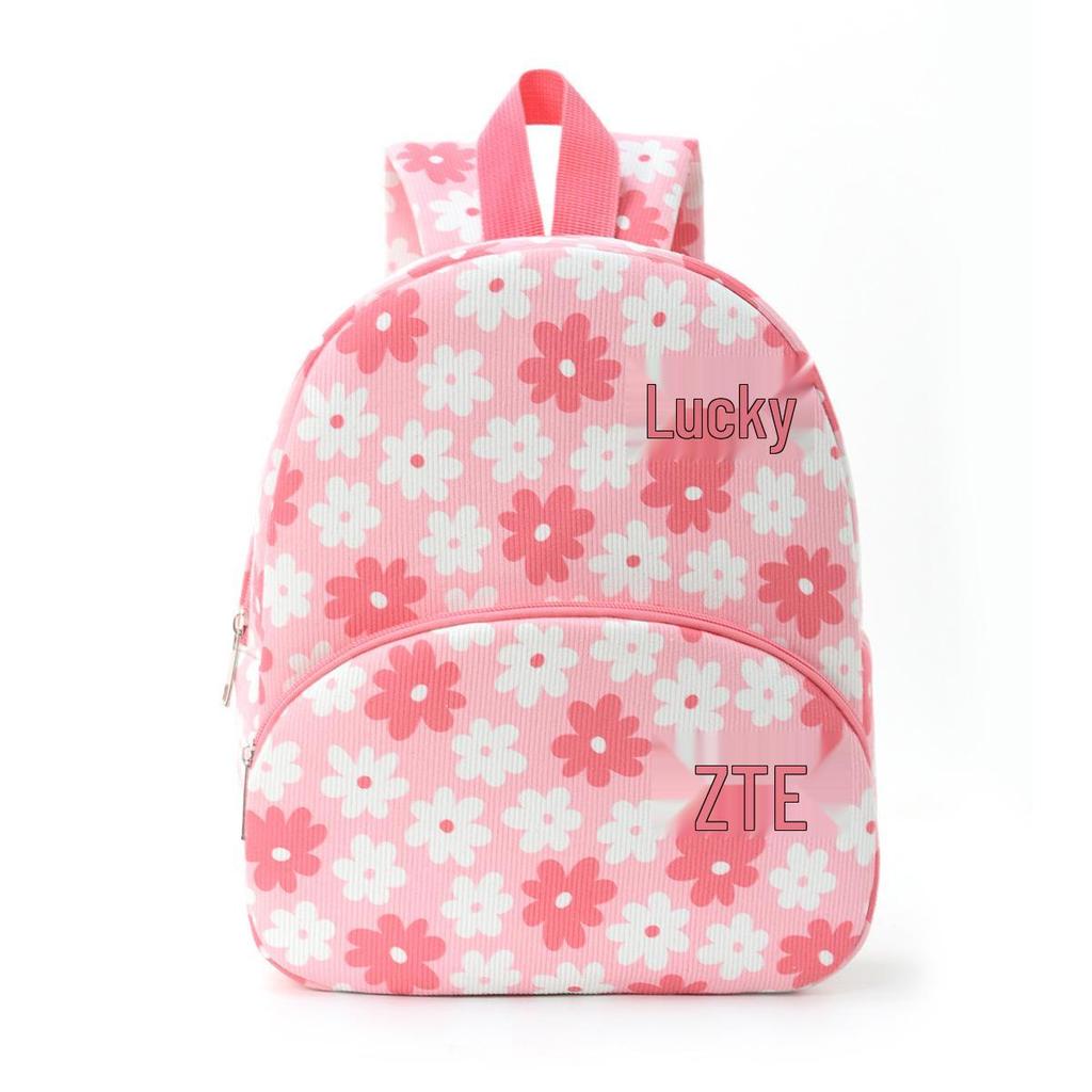 Милый мультяшный вельветовый рюкзак - большая вместимость плюшевый медведь школьная сумка для студентов