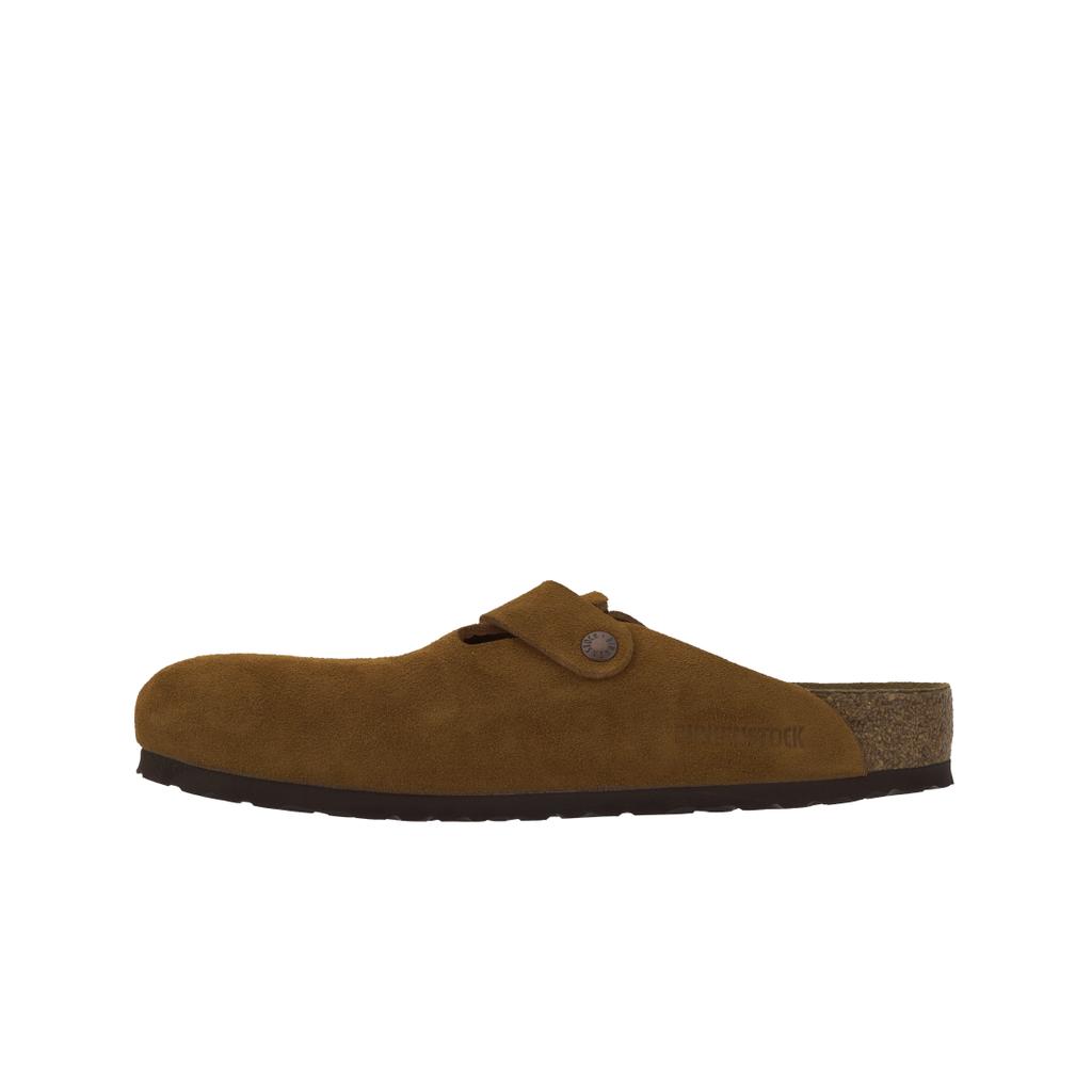 Birkenstock Бостон Мягкая стелька Замша Норка Унисекс Кроссовки Коричневый 1009542