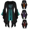 Halloween Women's Plus Size Long Sleeve Top Sequin Shirt Gothic Tunic T Shirt Halloween Decor Cosplay Costume