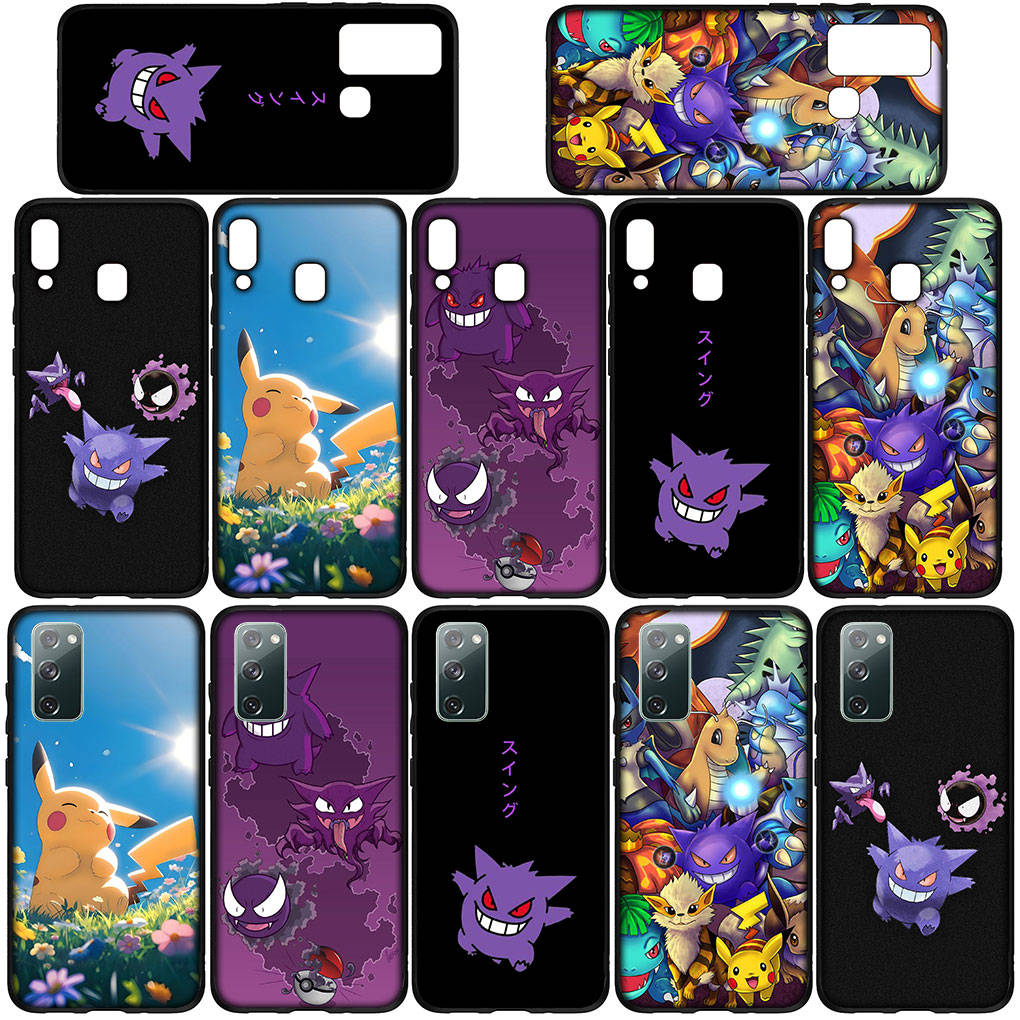 Чехол для iPhone 16 15 Xiaomi Redmi Note 14 13 12 11 Pro Max X 8 9 16e Samsung Galaxy S25 S24 S23 Moto A4 OPPO Huawei GO Gengar Pikachu Phone Case