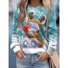 Lovely Dog Hoodie Women Fashion Sweatshirt Girl Coats Animal Cat Hoodie Women's Clothing Kawaii Pullovers Y2K Falls Round Neck