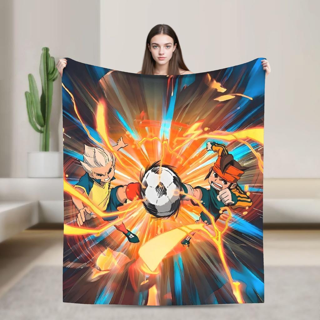 Inazuma Eleven Axel Blaz gouenji Blanket Picnic Flannel Throw Blanket For Couch Bed Super Soft Design Quality Bedspread Gift