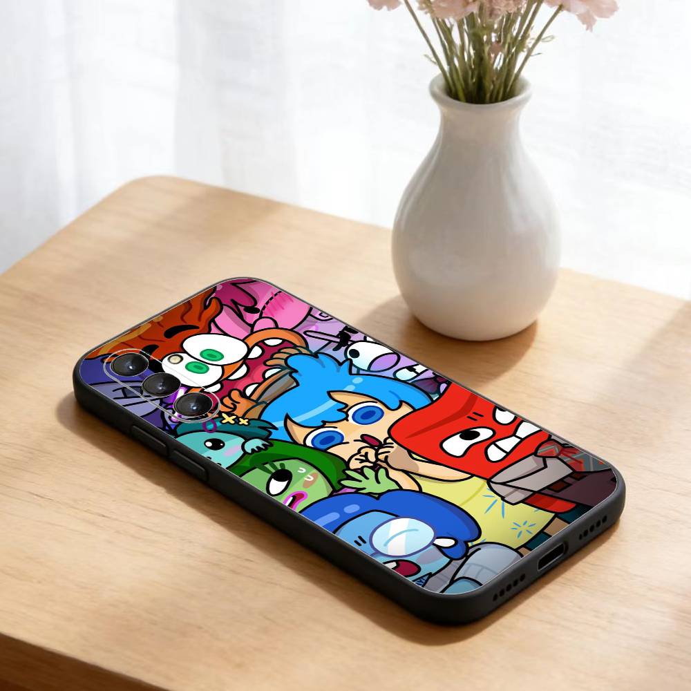 Adventure Anime Inside Out Phone Case For Samsung Galaxy A73,A21s,A22,A31,A52,A53,A71,A41Soft Black Shell