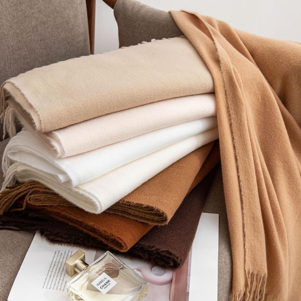 Cashmere Feel Scarf Autumn and Winter Korean Imitation Cashmere Girls High End Shawl Warm Scarf