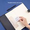 Deli 16K Business Leather Notebook with Snap Closure