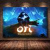 Solid Wood Frame Ori and the Blind Forest Canvas Painting Poster Print Ori and the Will of the Wisps Wall Art Picture for Living Room Home Decor