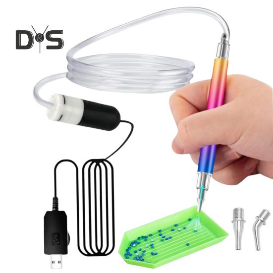 Алмазная художественная ручка без воска, электрическая алмазная художественная ручка, работающая от USB, вакуумная ручка для размещения алмазов для самостоятельного создания алмазных художественных изделий