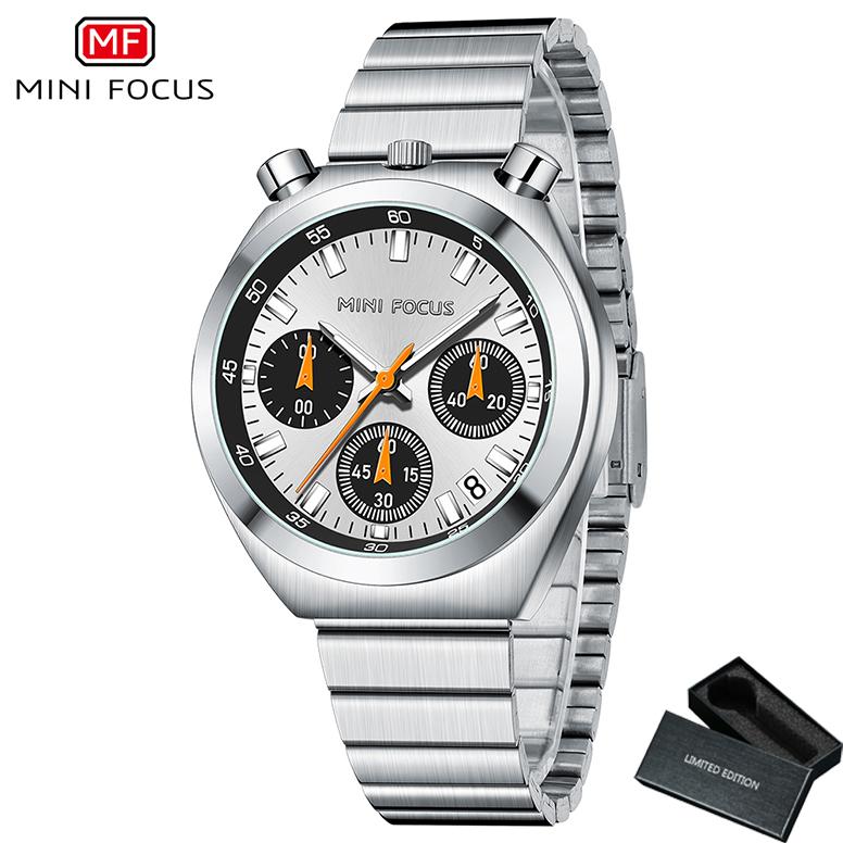 MINI FOCUS Fashion Ladies Watches Top Brand Luxury Multifunction Dial Stainless Steel Strap Elegant Quartz Women Watch Luminous