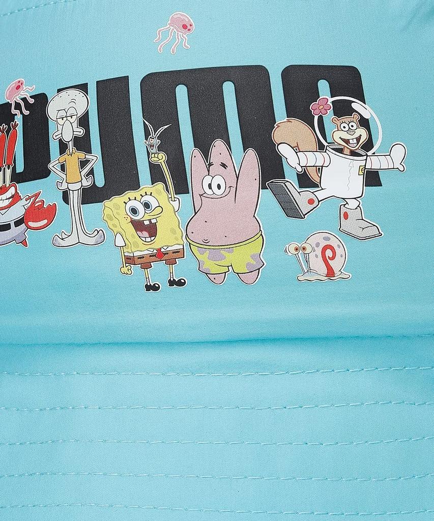 Puma Collaboration Hat SPONGEBOB X Sponge Bucket Hat 024546 2023 Colorway Hero Blue Size M Kids' Spring/Summer (01)