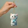 New Acrylic Blue Cat Car Charm Delightful Cartoon Design Adorable Vehicle Ornament