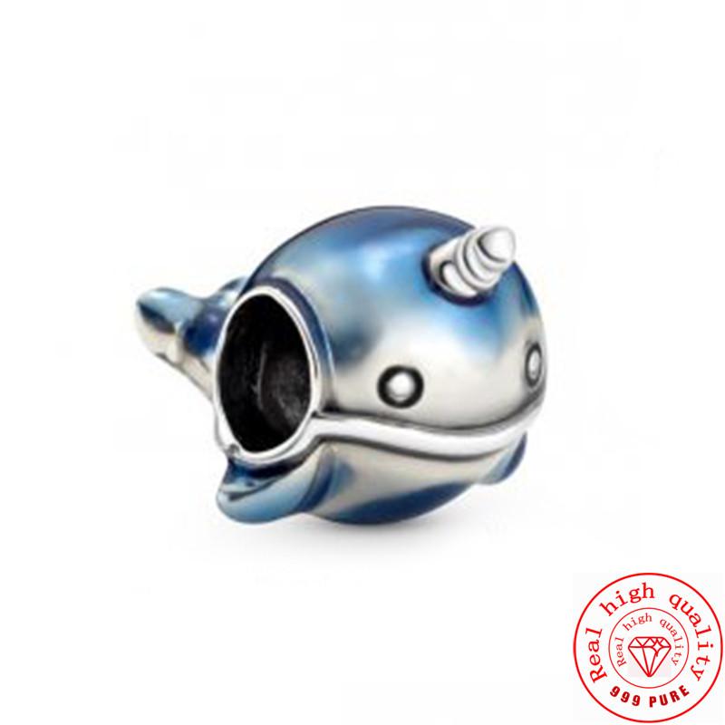925 Silver Charms Bead Elephant Dolphin Shell Charm Bead Pendant Fits Bracelet Womens Jewelry Gifts