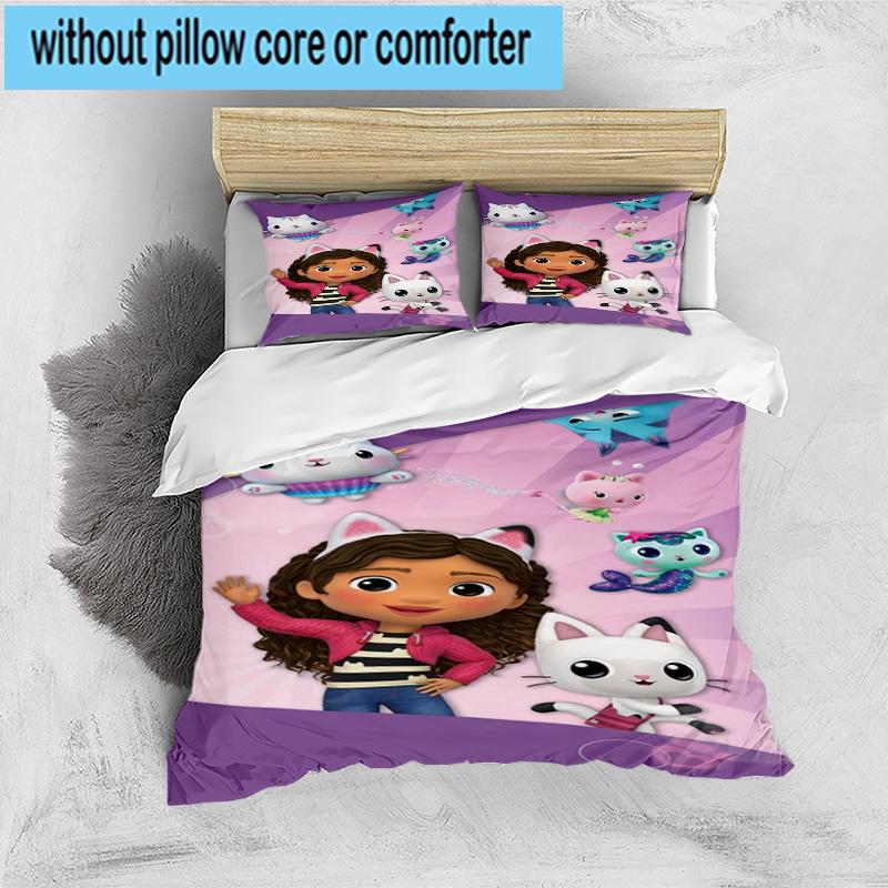 3PCS Colorful Friends Dollhouse 3pcs Bedding,Including 3PCS Duvet Cover And 2pcs Pillowcases Perfect for Christmas,Ideal for Bedroom, Dormitory