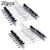 Decorative Life 10/20Pcs Non-slip Adjustable Stand Hanger Pants Skirt Clothes Rotatable Clips