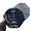 Versatile Face Small Old Star Anise Hat Trendy Blue Patch Beret Women's Washed Denim Beret