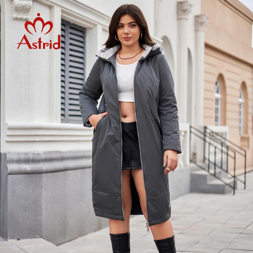 Astrid New Women's Autumn Winter Parka Plus Size Woman Clothing Long Padding Warm Hood Female Jacket Coats Split Hem Outerwears AM-10095