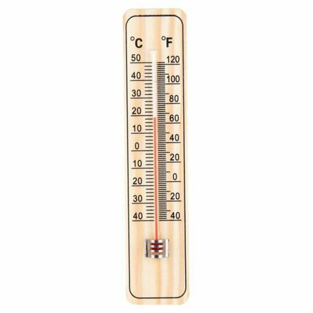 Clear Wooden Thermometer Wall-Mounted Temperature Monitor Measuring Tool Temperature Gauge Garden